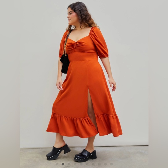 Burnt orange dress size 22-24 - Picture 3 of 5